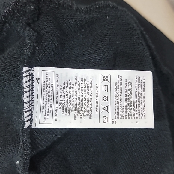 adidas Black Hoodie with White Stripes - Picture 7 of 7